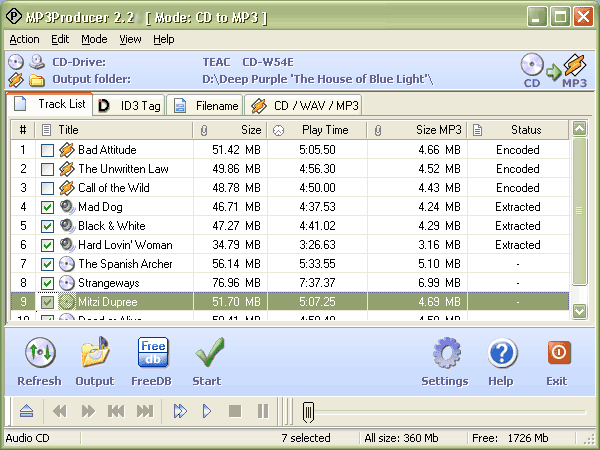 MP3 Producer Screenshot